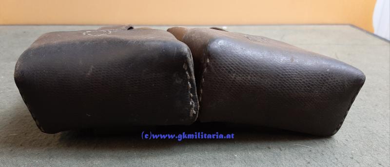 k.u.k. zweiteilige Patronentasche M95 - MONTURDEPOT-Stempel und Einheitstempel 5. D.R.A. !!