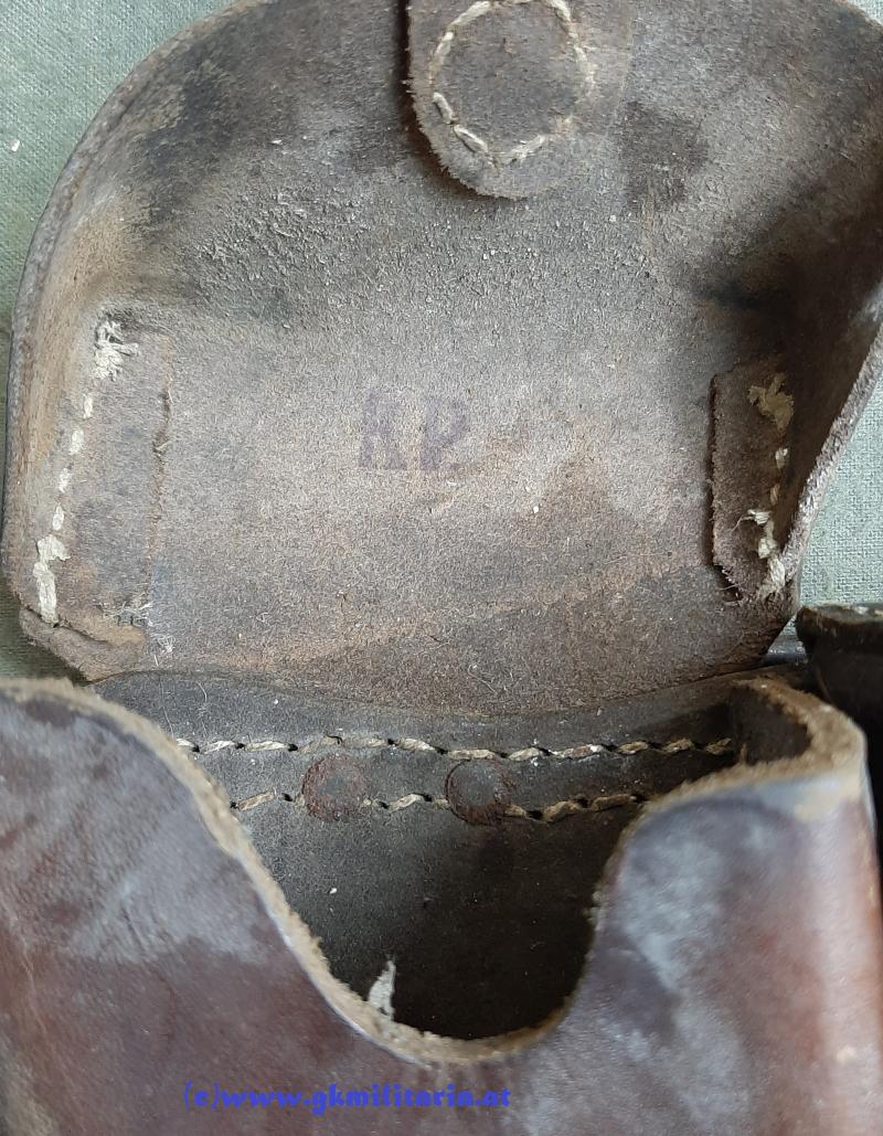 k.u.k. zweiteilige Patronentasche M95 - MONTURDEPOT-Stempel und Einheitstempel 5. D.R.A. !!