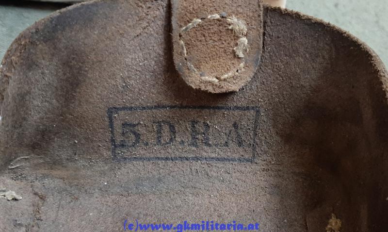 k.u.k. zweiteilige Patronentasche M95 - MONTURDEPOT-Stempel und Einheitstempel 5. D.R.A. !!