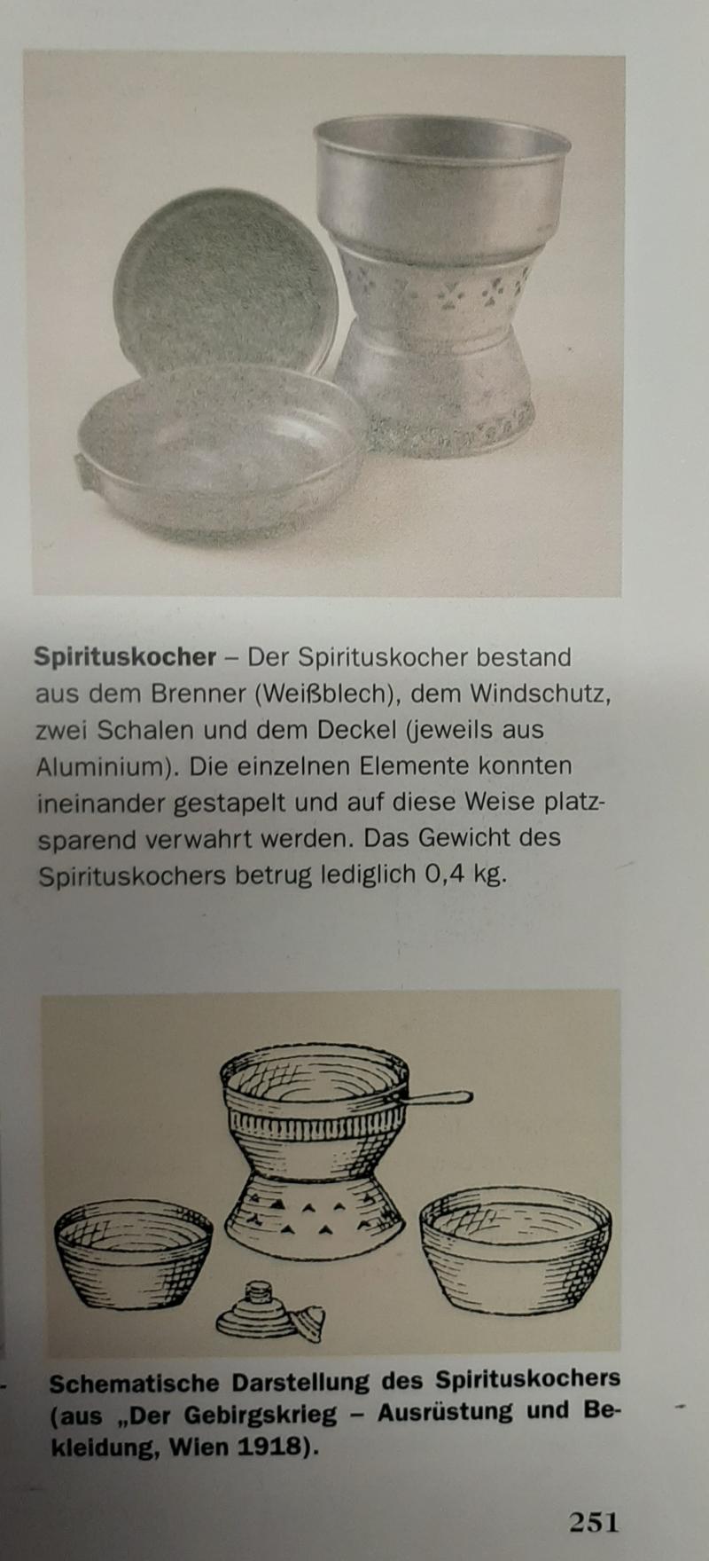 k.u.k. Spiritus-Kocher für k.u.k. Gebirgstruppe !!