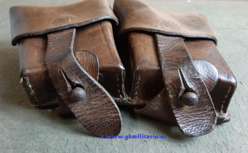 k.u.k. zweiteilige Patronentasche M95 - mit 4 Ladestreifen mit Übungspatronen!!