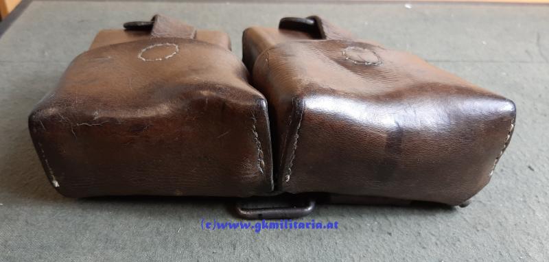 k.u.k. zweiteilige Patronentasche M95 - mit 4 Ladestreifen mit Übungspatronen!!