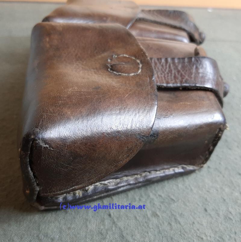 k.u.k. zweiteilige Patronentasche M95 - mit 4 Ladestreifen mit Übungspatronen!!