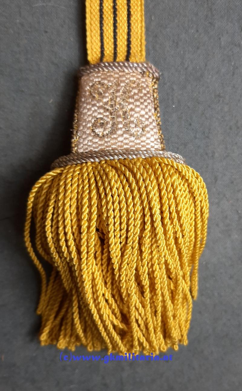 k.u.k. Säbel-Portepee f. Fähnriche Kaiser Karl I. - TOP!