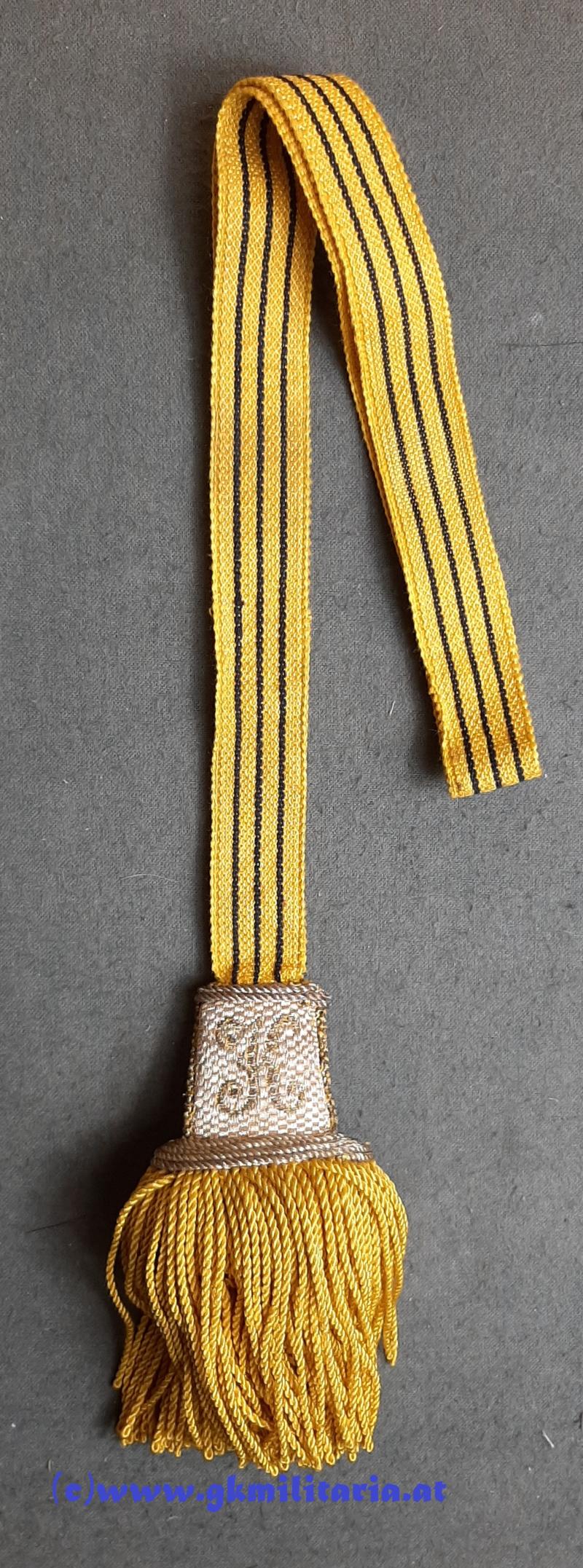 k.u.k. Säbel-Portepee f. Fähnriche Kaiser Karl I. - TOP!