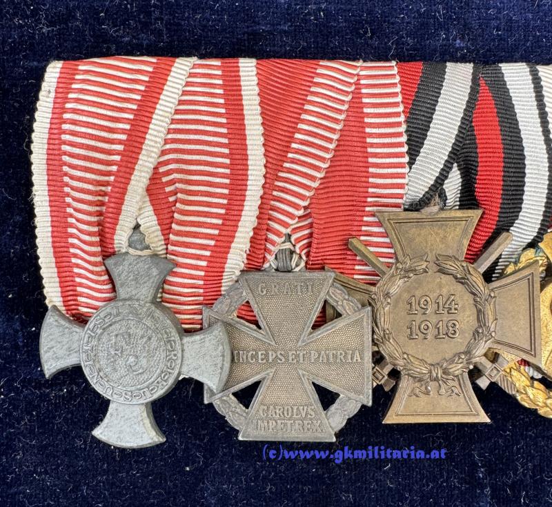 5-teilige k.u.k. Ordensspange - Deutsche Trageweise!