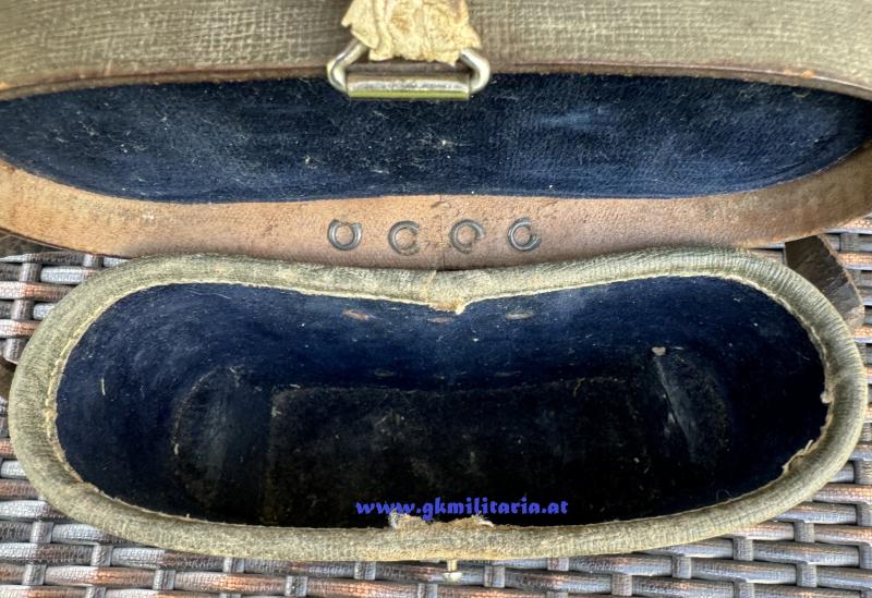 k.u.k. Köcher für den k. u. k. österreichischen Armee-Feldstecher - Variante Ersatzmaterial mit Armeeabnahme!!