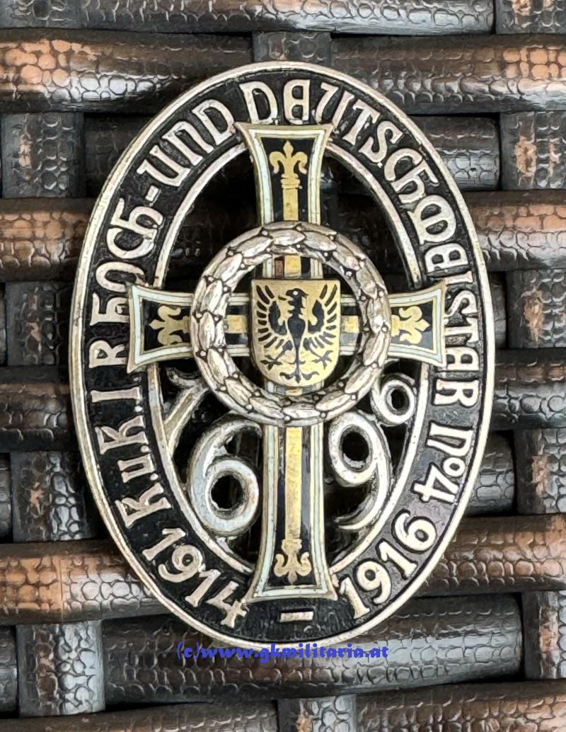 k.u.k. Regimentsabzeichen Infanterie-Regiment Hoch & Deutschmeister Nr.4 1914-1916!!