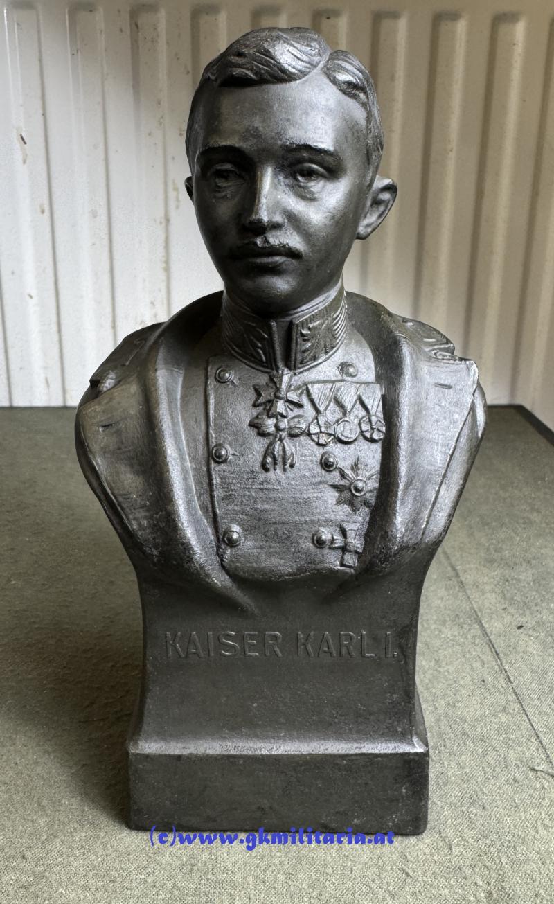 Büste Kaiser Karl I. von Österreich - Offizielle Kriegsfürsorge!!