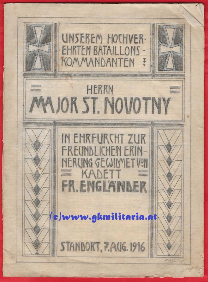 k.u.k. Papiernachlass Major Stanislaus Novotny I.R.81