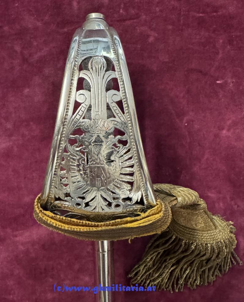 k.u.k. Säbel für Offiziere Kavallerie M1869 - Korb m. Doppeladler!