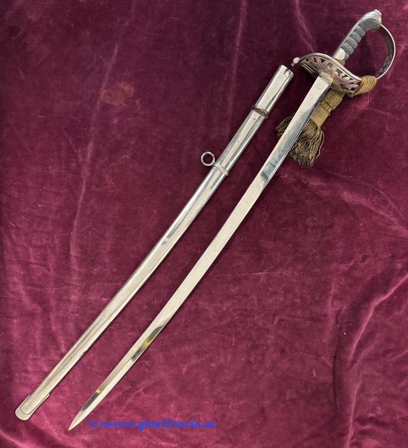k.u.k. Säbel für Offiziere Kavallerie M1869 - Korb m. Doppeladler!