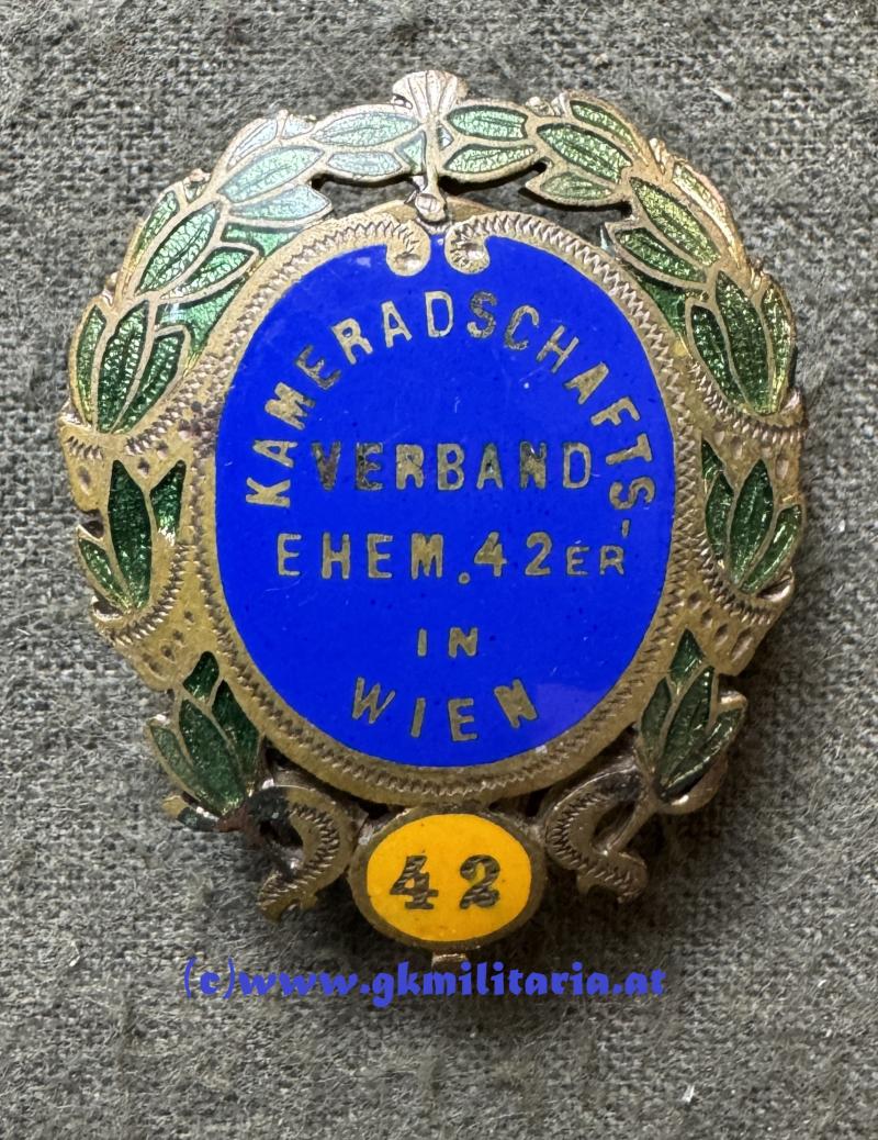 k.u.k. Abzeichen Ehemaliger 42er in Wien - Inf.Reg. 42!!
