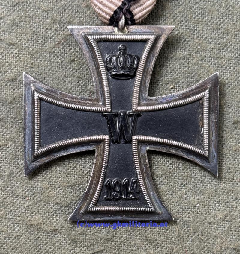 Preussisches Eisernes Kreuz 2. Klasse 1914 !! Österr. Trageweise!