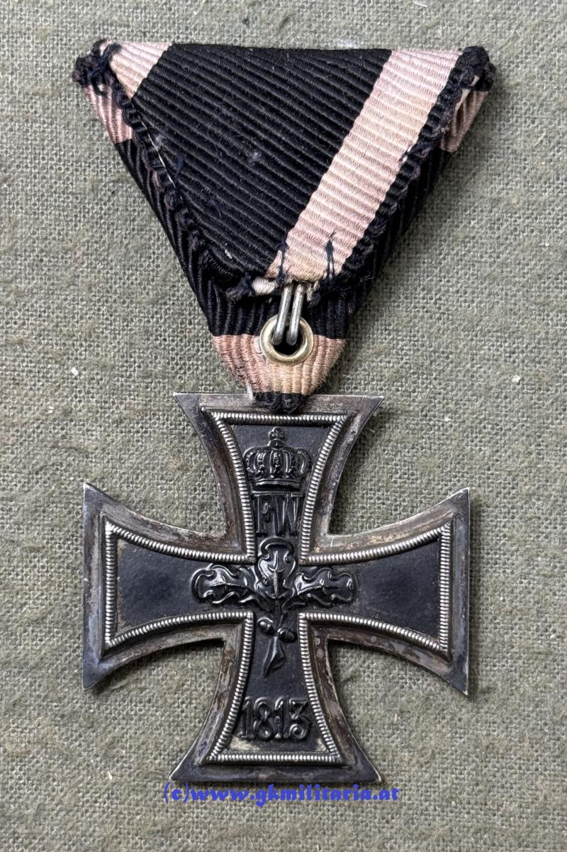 Preussisches Eisernes Kreuz 2. Klasse 1914 !! Österr. Trageweise!