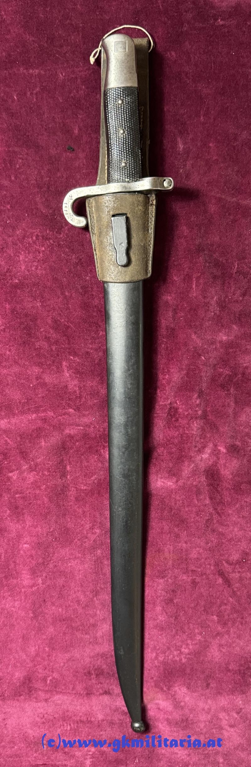 k.u.k. Werndl Bajonett M1873 Mannschaft !! - Landwehr-Infanterie-Reg iment Nr. 21 St. Pölten!!