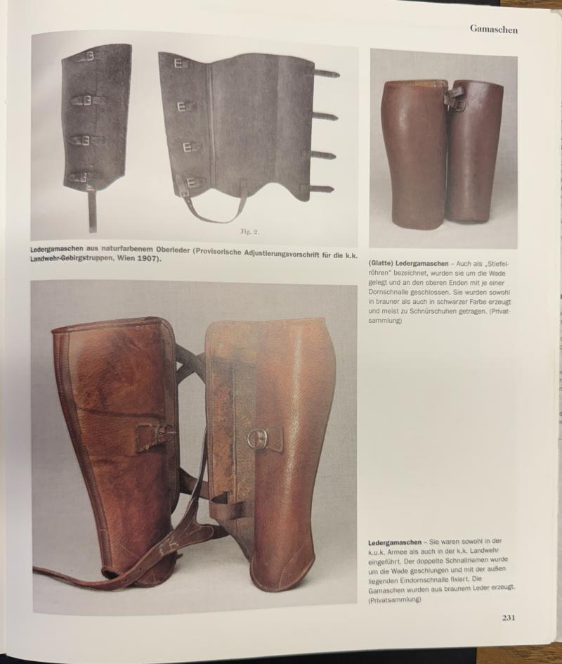 k.u.k. Leder-Gamaschen für Offiziere!!