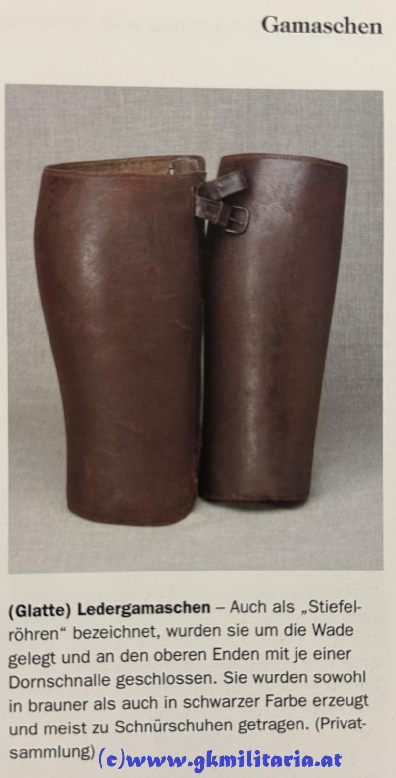 k.u.k. Ledergamaschen!