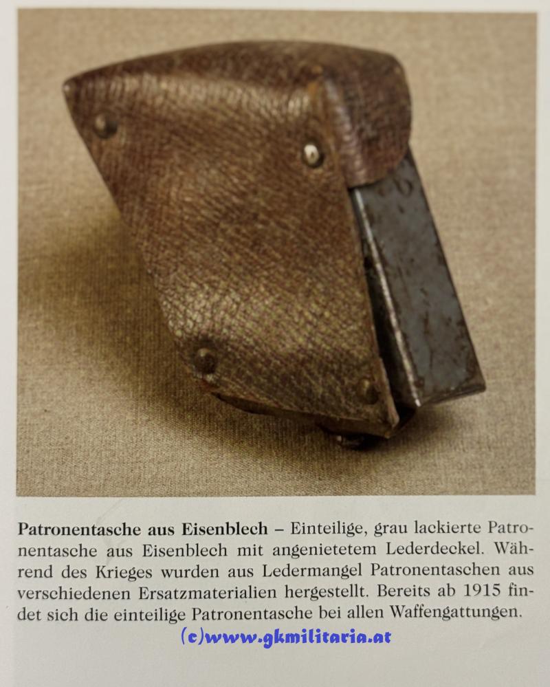 k.u.k. Patronentasche M95 - Ersatzmaterial Metall hechtgrau/feldgrau!