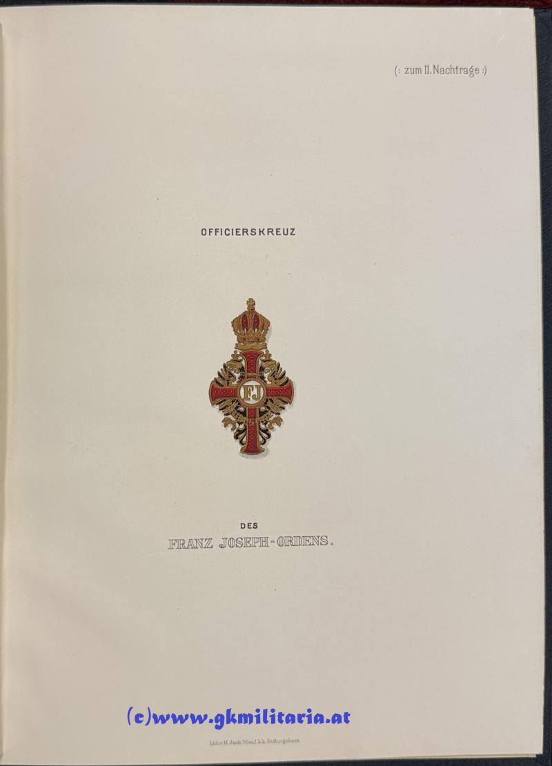 Gedenkblatt/Statuten Franz Joseph-Orden Leopold TOMOLA!!