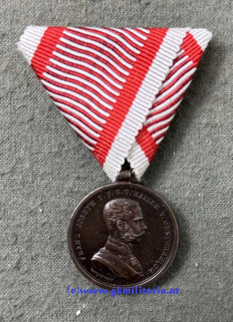 k.u.k. Bronzene Tapferkeitsmedaille Kaiser Franz Josef !