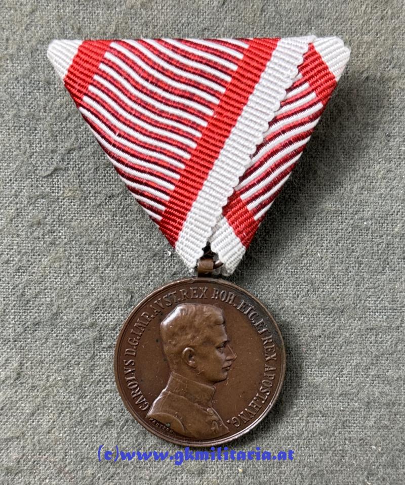 k.u.k. Bronzene Tapferkeitsmedaille Kaiser Karl I. !