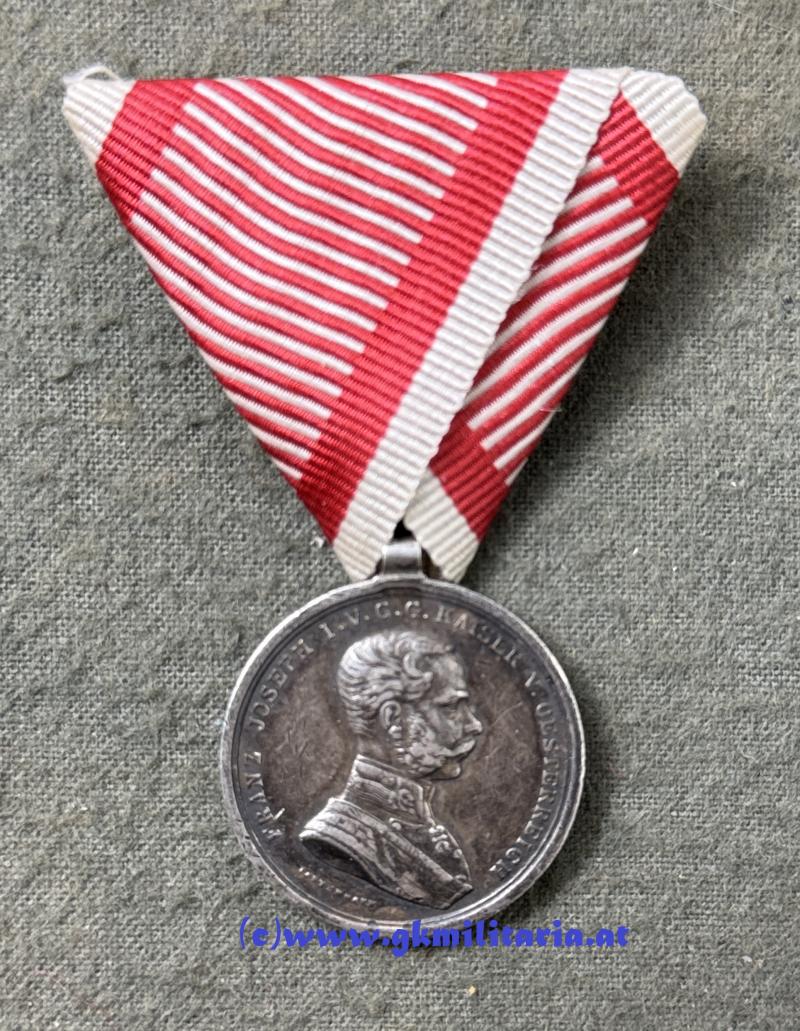 k.u.k. Silberne Tapferkeitsmedaille 2. Klasse Kaiser Franz Joseph I.!!