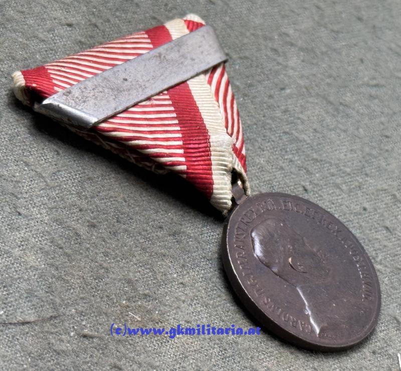 k.u.k. Bronzene Tapfkeitsmedaille Kaiser Karl I. mit Wiederholungsspange!!