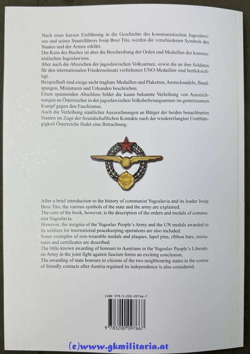 Orden, Medaillen und Abzeichen in Jugoslawien 1943-1992! - Neuerscheinung!!