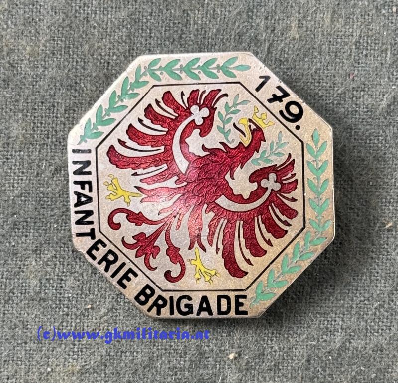 k.u.k. Kappenabzeichen 179. Infanterie-Brigade - TIROL - KFA!!