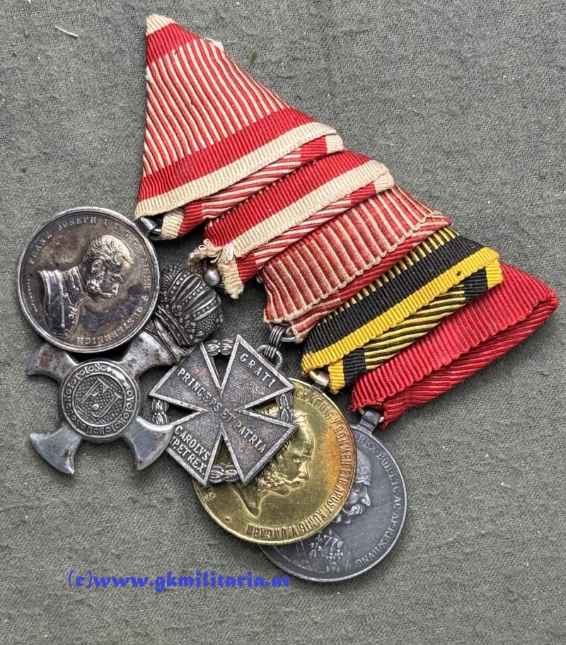 5-teilige k.u.k. Ordensspange - Österreichische Trageweise!