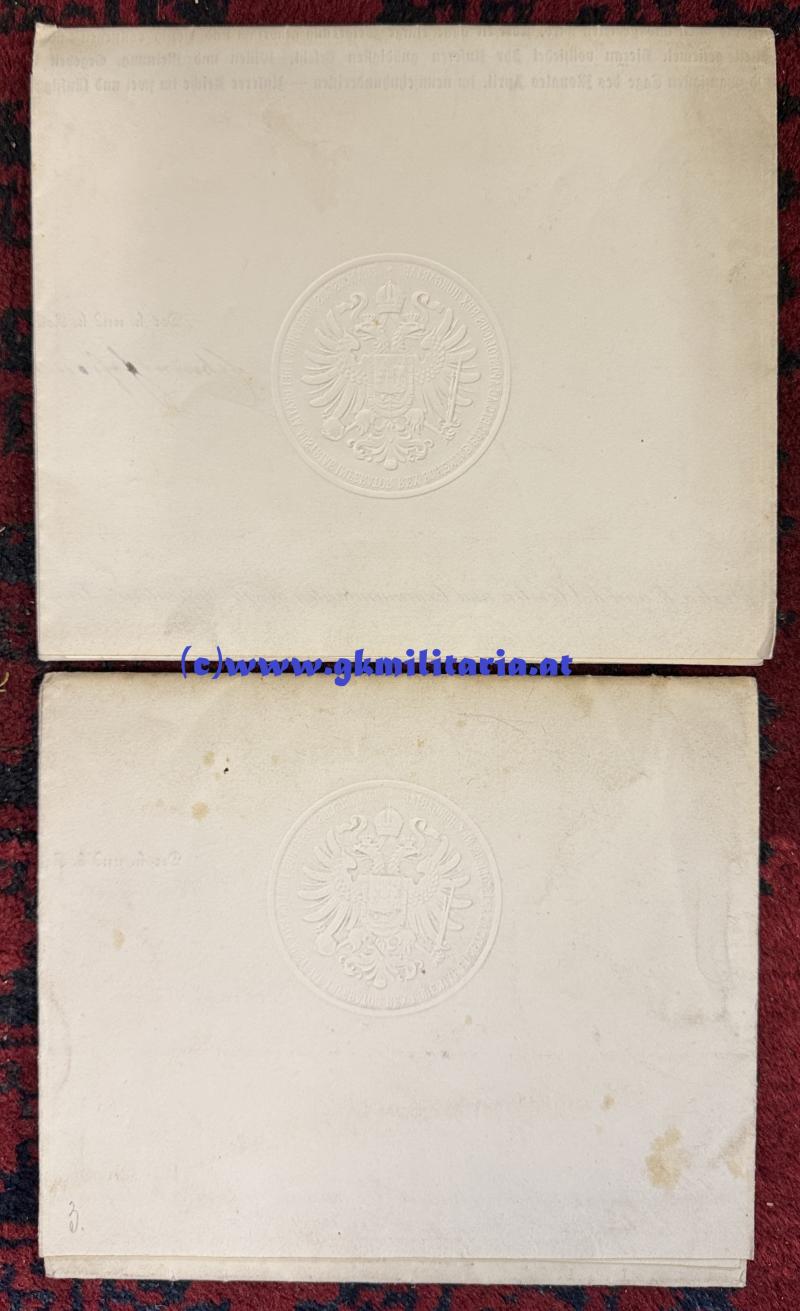 k.u.k. Generalmajor.- & Feldmarschalleutnantspatent für k.k. FML EMIL SANDMANN Kmdt. 14. Infanterie-Brigade!!