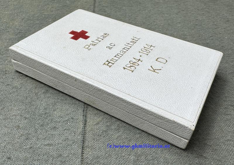 k.u.k. Silberne Ehrenmedaille des Roten Kreuzes mit KD im Etui! - TOP!