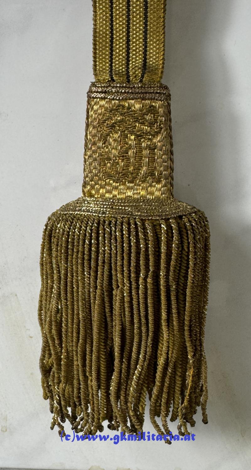 k.u.k. Portepee Säbel Kaiser Franz Joseph I. - originaler Verkaufskarton!