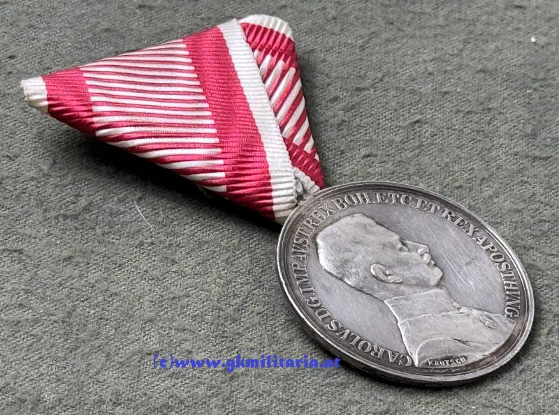 k.u.k. Silberne Tapferkeitsmedaille 1. Klasse Kaiser Karl I. !!