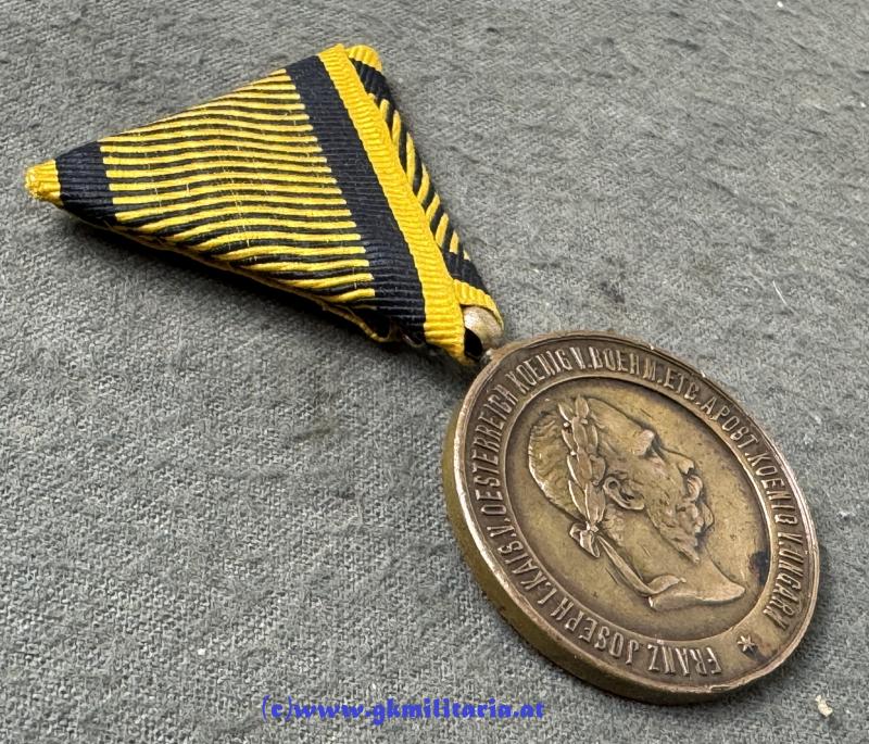 k.u.k. Kriegsmedaille 2. December 1873 - Seltene Variante mit