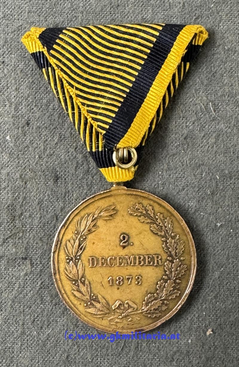 k.u.k. Kriegsmedaille 2. December 1873 - Seltene Variante mit