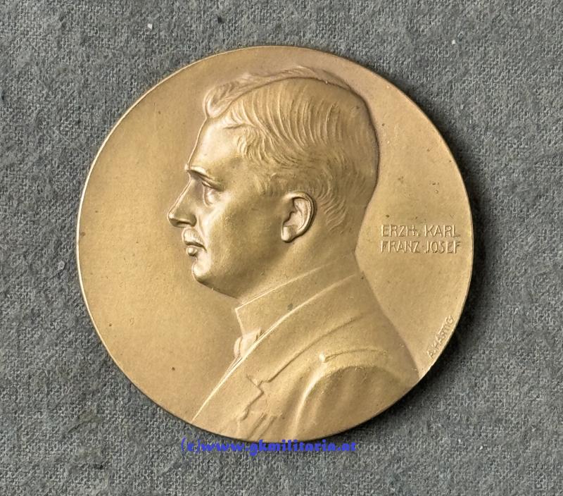 k.u.k. Medaille Erzherzog Karl Franz Josef - Österr. Flottenverein Kriegsfürsorge 1914-15!!