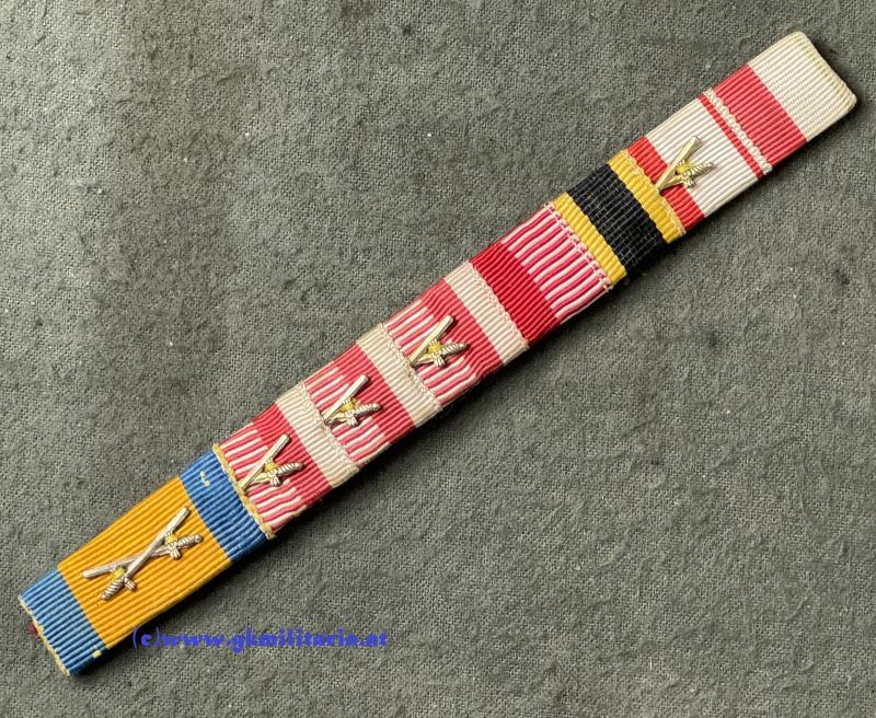 k.u.k. 8-teilige Bandspange - Eiserne Krone Orden !!