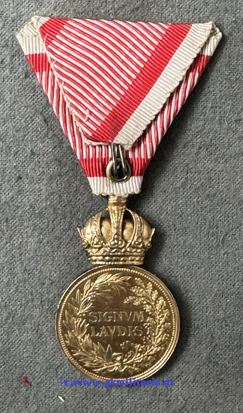 k.u.k. Bronzene Militärverdienstmedaille Kaiser Franz Joseph I. im Etui - BREITNER TESTVEREK, Budapest!