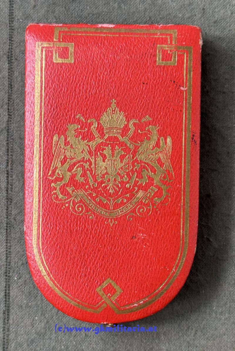 k.u.k. Bronzene Militärverdienstmedaille Kaiser Franz Joseph I. im Etui - BREITNER TESTVEREK, Budapest!