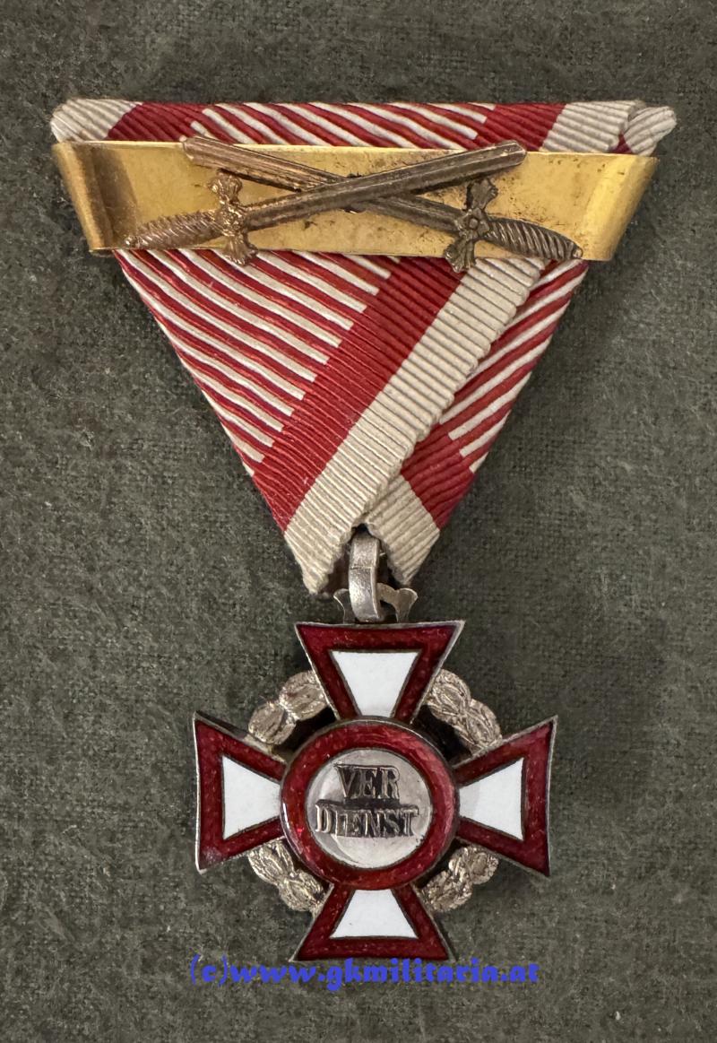 k.u.k. Militärverdienstkreuz 3. Klasse mit KD und WH-Spange im Etui! - Variante!!