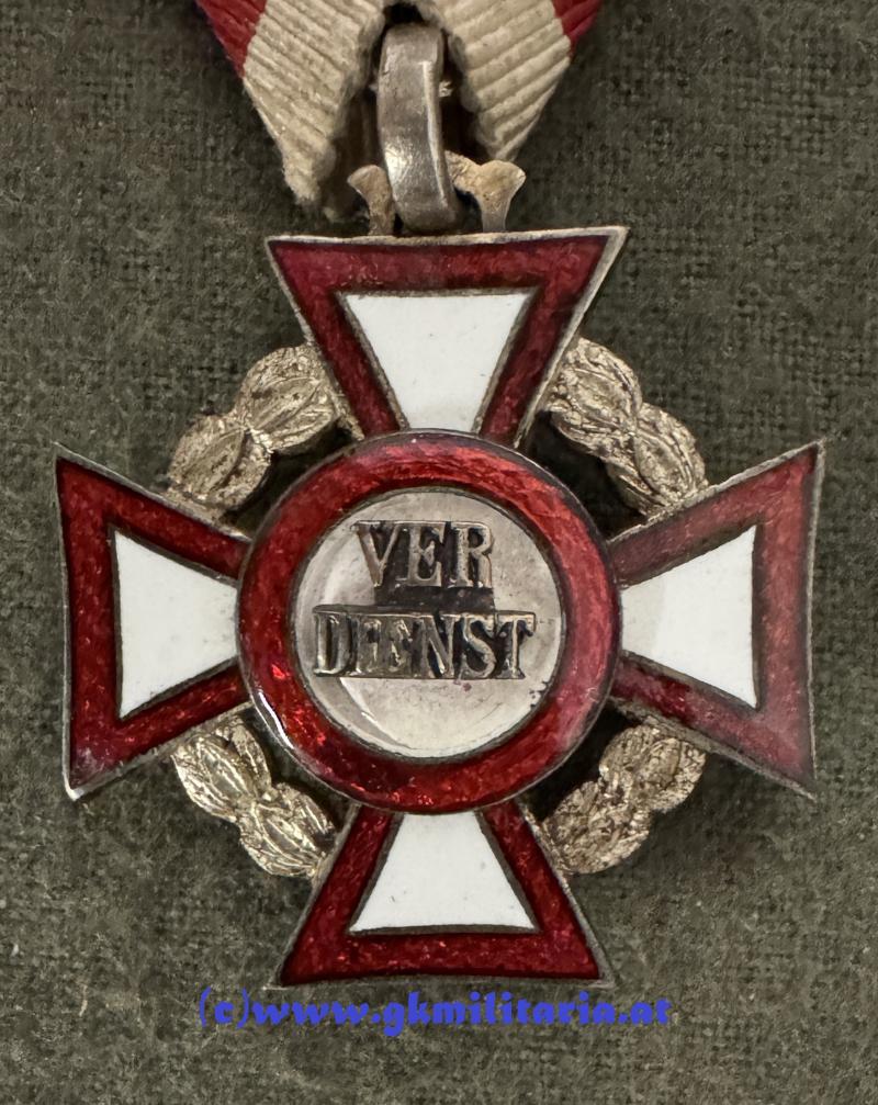 k.u.k. Militärverdienstkreuz 3. Klasse mit KD und WH-Spange im Etui! - Variante!!