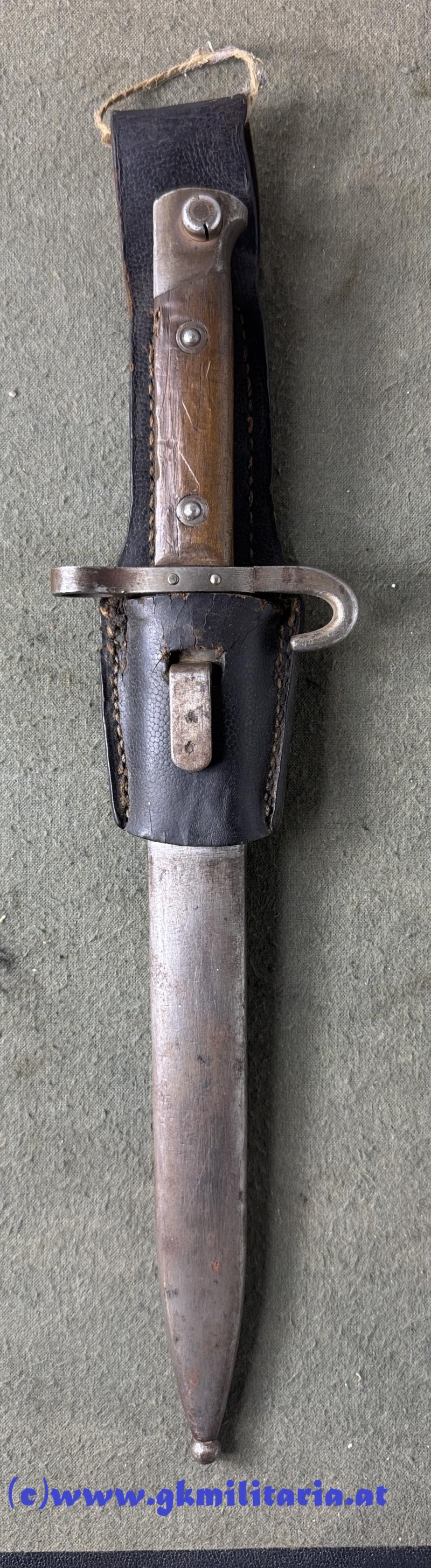 Messerbajonett M 1895 f. Unteroffiziere - mitbeförderte Variante !!