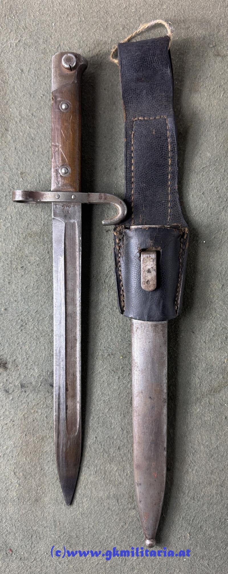 Messerbajonett M 1895 f. Unteroffiziere - mitbeförderte Variante !!