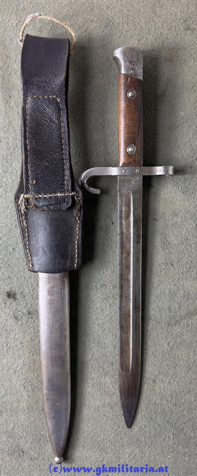 Messerbajonett M 1895 f. Unteroffiziere - mitbeförderte Variante !!