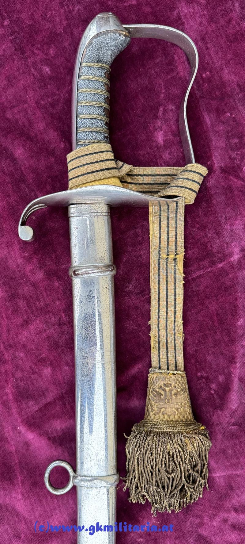 k.u.k. Infanterie-Offizierssäbel M1861 - mit Portepee Kaiser FJ I. !!