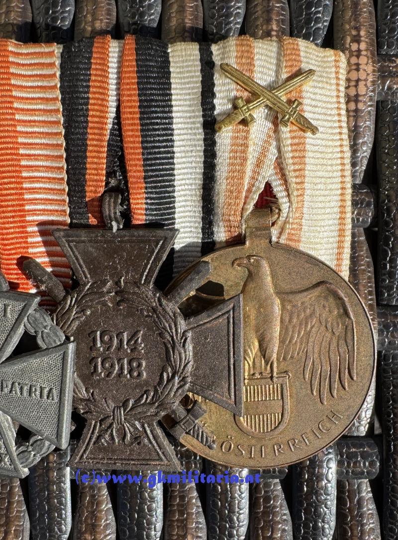 k.u.k. 4-teilige Ordensspange - Deutsche Trageweise!