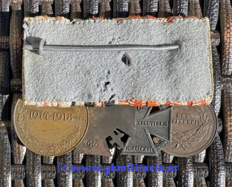 k.u.k. 4-teilige Ordensspange - Deutsche Trageweise!