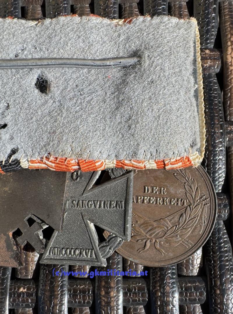 k.u.k. 4-teilige Ordensspange - Deutsche Trageweise!